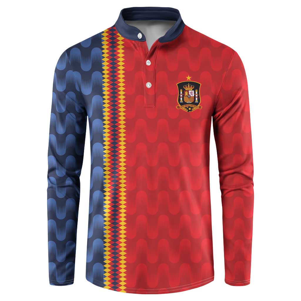 World Football 2026 Spain Custom Button Sweatshirt Vamos a Espana - Wonder Print Shop