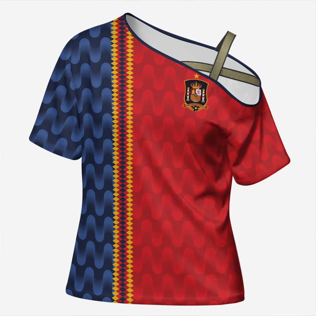 World Football 2026 Spain Custom Cross Shoulder Shirt Vamos a Espana - Wonder Print Shop