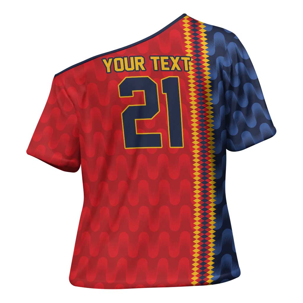 World Football 2026 Spain Custom Cross Shoulder Shirt Vamos a Espana - Wonder Print Shop