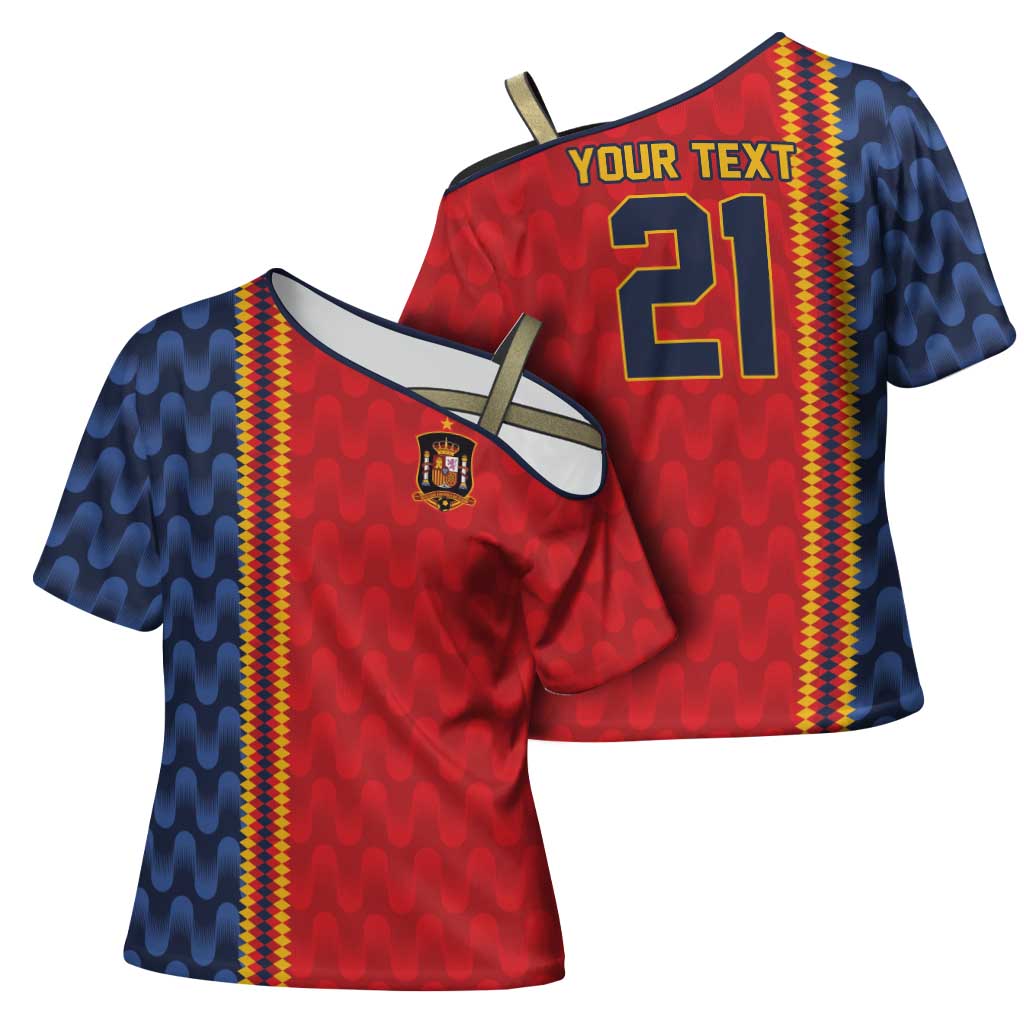 World Football 2026 Spain Custom Cross Shoulder Shirt Vamos a Espana - Wonder Print Shop
