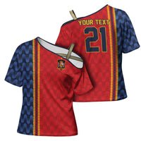World Football 2026 Spain Custom Cross Shoulder Shirt Vamos a Espana - Wonder Print Shop