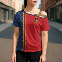 World Football 2026 Spain Custom Cross Shoulder Shirt Vamos a Espana - Wonder Print Shop