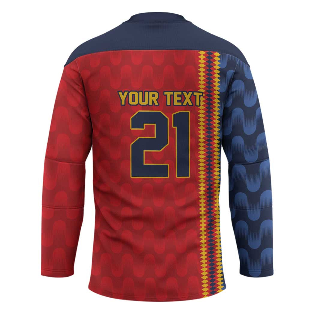 World Football 2026 Spain Custom Hockey Jersey Vamos a Espana - Wonder Print Shop