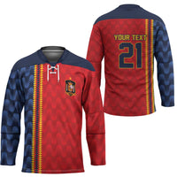 World Football 2026 Spain Custom Hockey Jersey Vamos a Espana - Wonder Print Shop