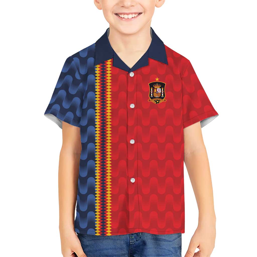World Football 2026 Spain Custom Kid Hawaiian Shirt Vamos a Espana - Wonder Print Shop