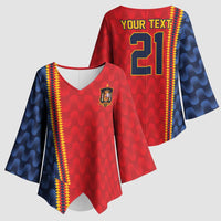 World Football 2026 Spain Custom Kimono Sleeve Blouse Vamos a Espana - Wonder Print Shop
