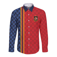 World Football 2026 Spain Custom Long Sleeve Button Shirt Vamos a Espana - Wonder Print Shop