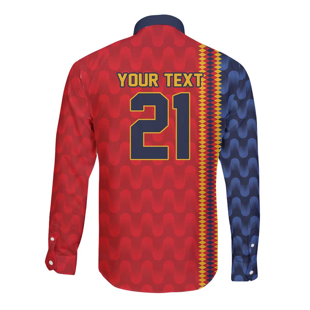World Football 2026 Spain Custom Long Sleeve Button Shirt Vamos a Espana - Wonder Print Shop