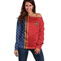 World Football 2026 Spain Custom Off Shoulder Sweater Vamos a Espana - Wonder Print Shop