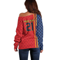 World Football 2026 Spain Custom Off Shoulder Sweater Vamos a Espana - Wonder Print Shop