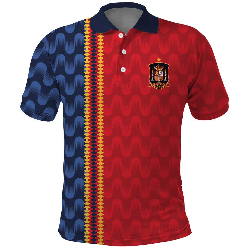 World Football 2026 Spain Custom Polo Shirt Vamos a Espana - Wonder Print Shop