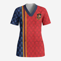 World Football 2026 Spain Custom Scrub Top Vamos a Espana - Wonder Print Shop