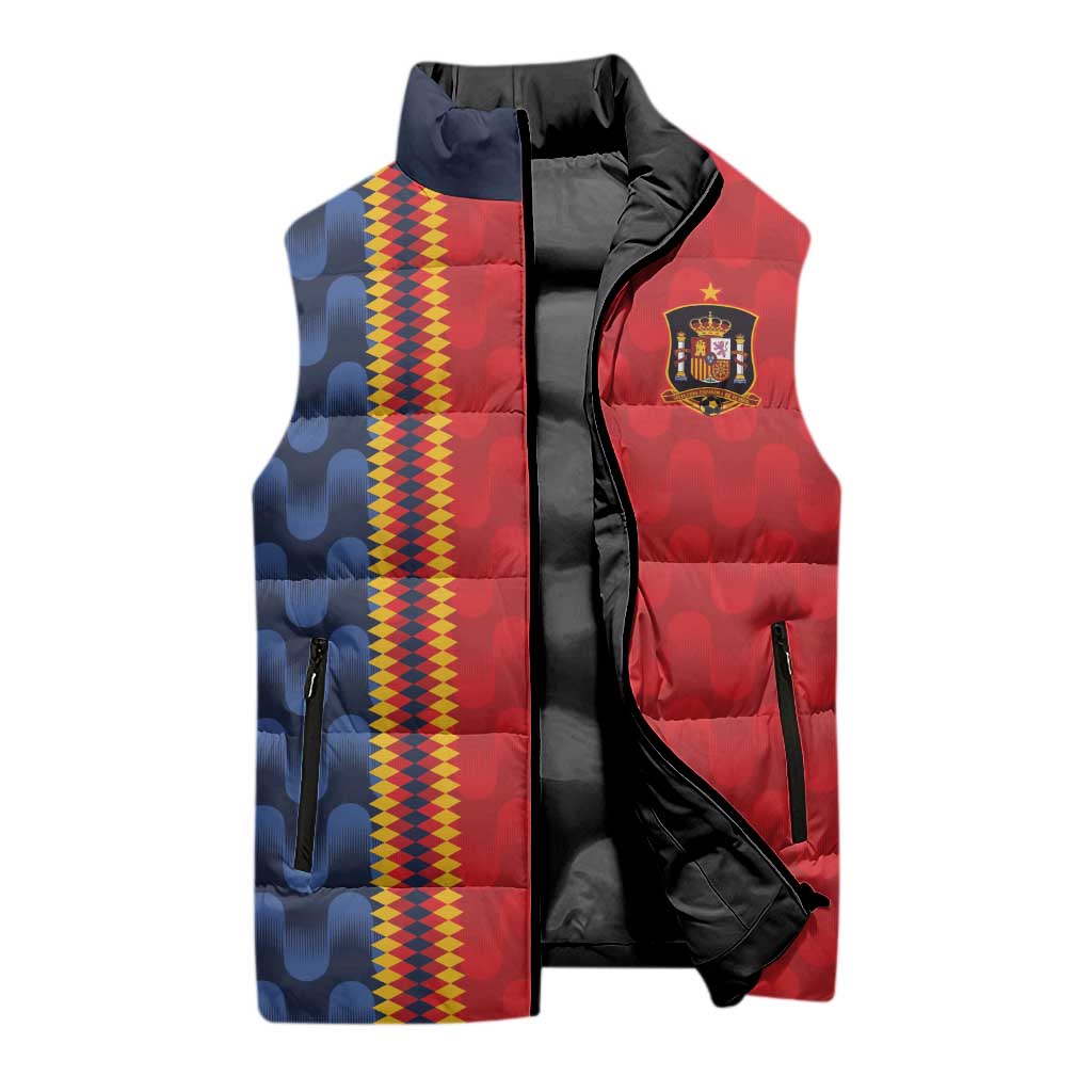 World Football 2026 Spain Custom Sleeveless Puffer Jacket Vamos a Espana - Wonder Print Shop