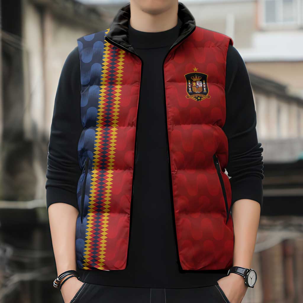 World Football 2026 Spain Custom Sleeveless Puffer Jacket Vamos a Espana - Wonder Print Shop