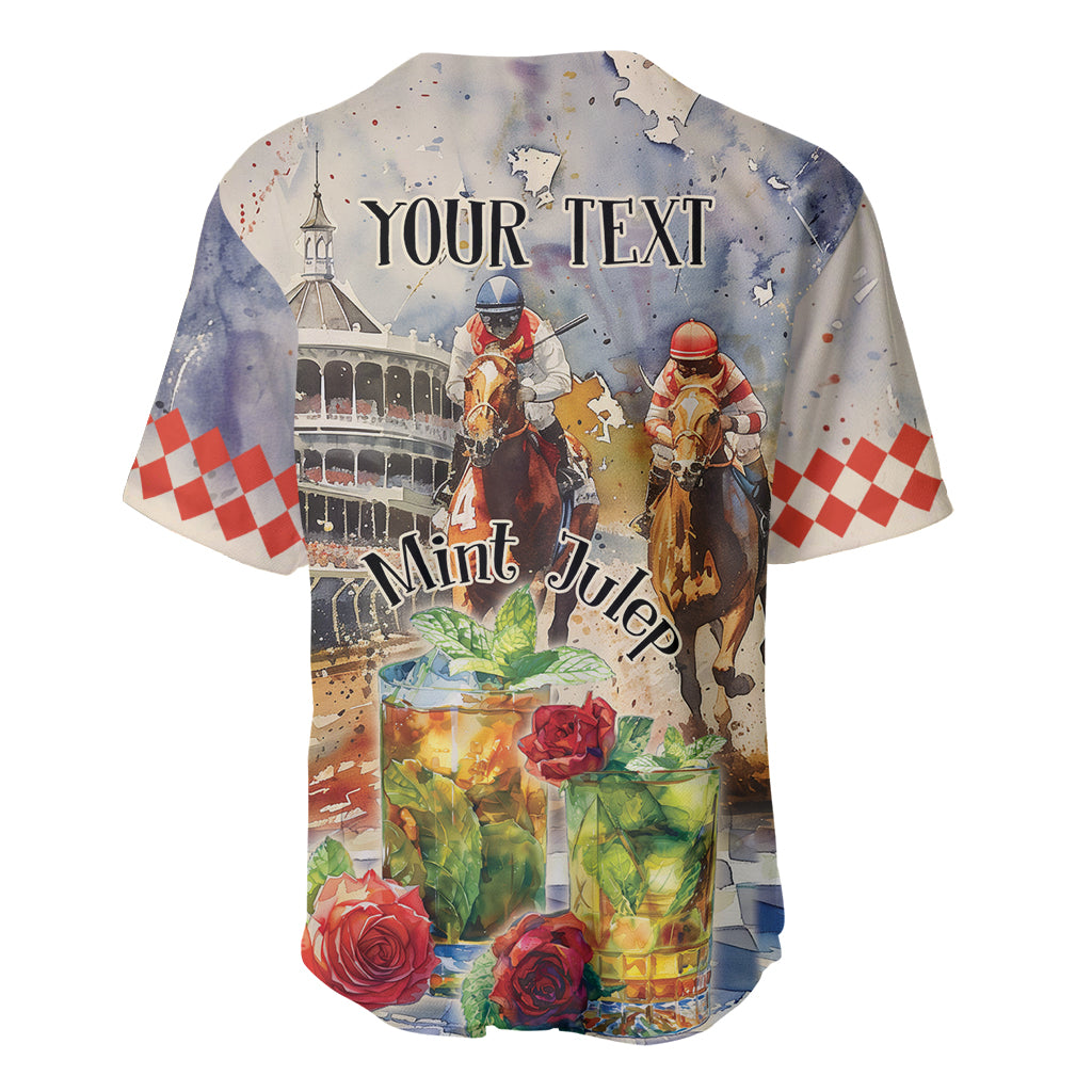 Personalized Kentucky Horse Race Baseball Jersey With Mint Julep Cocktail LT9 - Wonder Print Shop