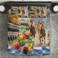 Personalized Kentucky Horse Race Bedding Set With Mint Julep Cocktail LT9 - Wonder Print Shop