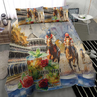 Personalized Kentucky Horse Race Bedding Set With Mint Julep Cocktail LT9 - Wonder Print Shop
