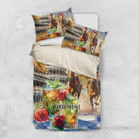 Personalized Kentucky Horse Race Bedding Set With Mint Julep Cocktail LT9 - Wonder Print Shop