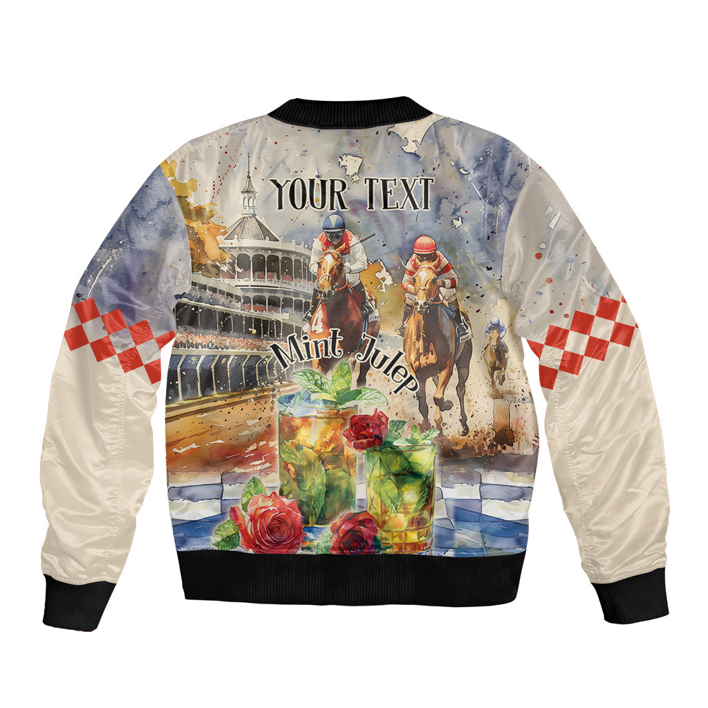 Personalized Kentucky Horse Race Bomber Jacket With Mint Julep Cocktail LT9 - Wonder Print Shop