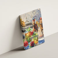 Personalized Kentucky Horse Race Canvas Wall Art With Mint Julep Cocktail LT9 - Wonder Print Shop