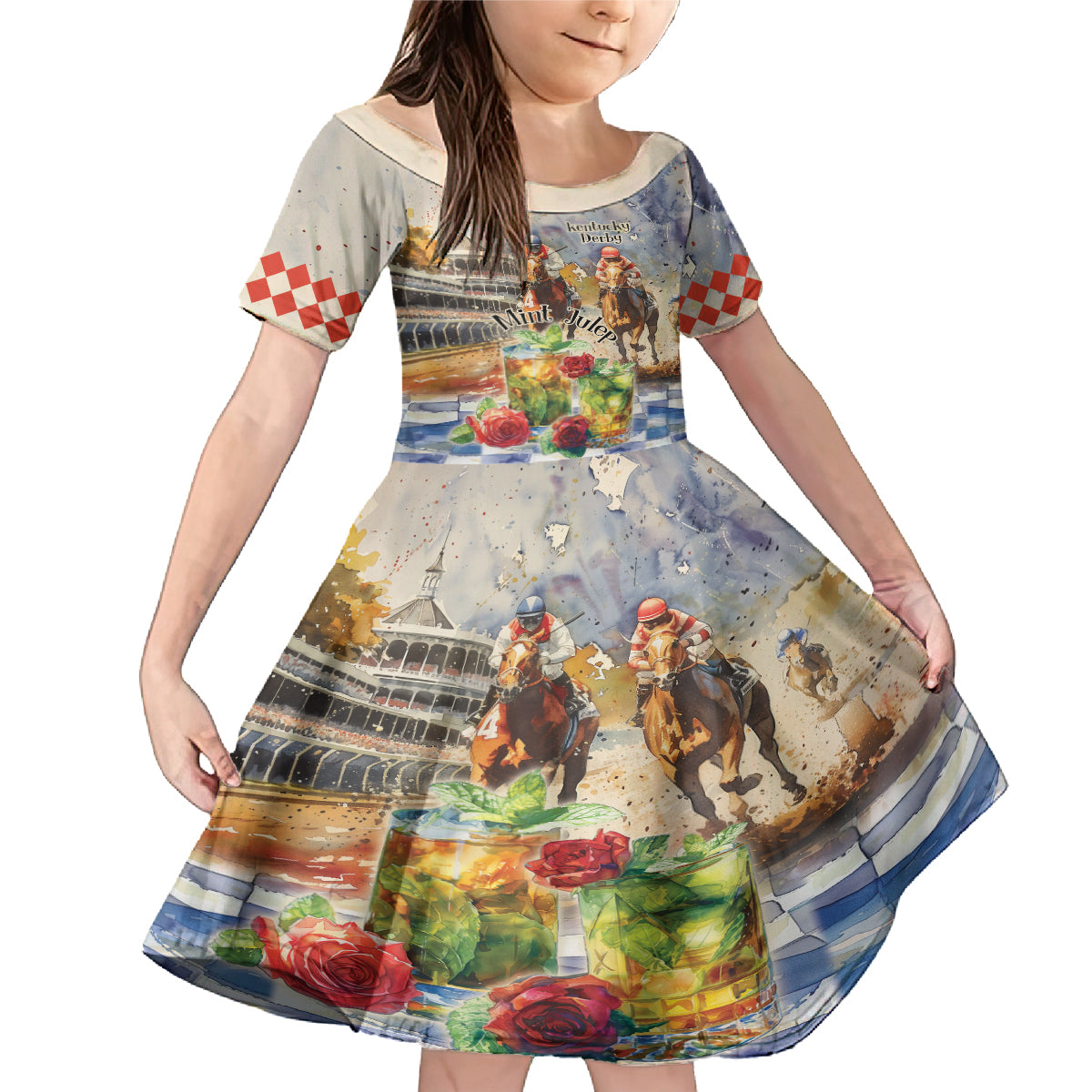 Personalized Kentucky Horse Race Family Matching Mermaid Dress and Hawaiian Shirt With Mint Julep Cocktail LT9 - Wonder Print Shop