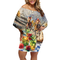 Personalized Kentucky Horse Race Family Matching Off Shoulder Short Dress and Hawaiian Shirt With Mint Julep Cocktail LT9 - Wonder Print Shop