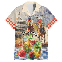 Personalized Kentucky Horse Race Family Matching Puletasi and Hawaiian Shirt With Mint Julep Cocktail - Wonder Print Shop