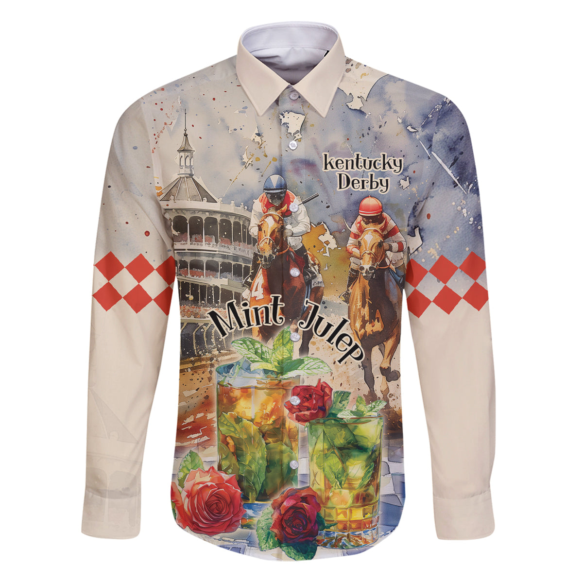 Personalized Kentucky Horse Race Family Matching Puletasi and Hawaiian Shirt With Mint Julep Cocktail - Wonder Print Shop