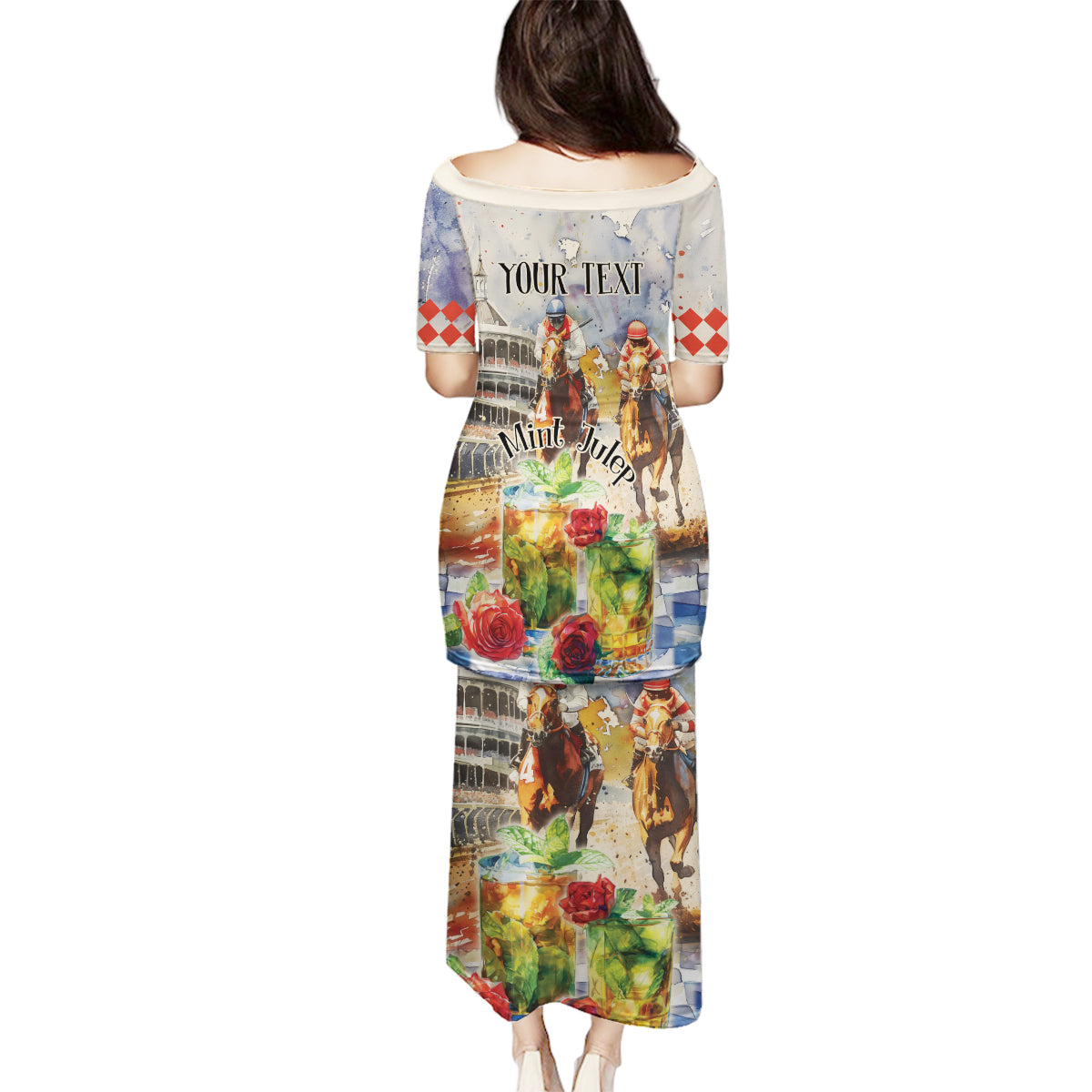 Personalized Kentucky Horse Race Family Matching Puletasi and Hawaiian Shirt With Mint Julep Cocktail - Wonder Print Shop