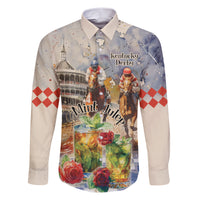 Personalized Kentucky Horse Race Family Matching Short Sleeve Bodycon Dress and Hawaiian Shirt With Mint Julep Cocktail - Wonder Print Shop