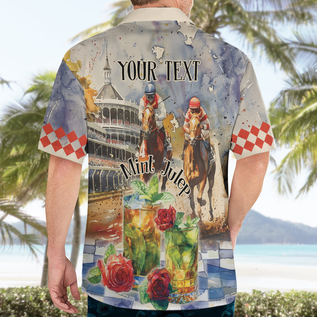 Personalized Kentucky Horse Race Hawaiian Shirt With Mint Julep Cocktail - Wonder Print Shop