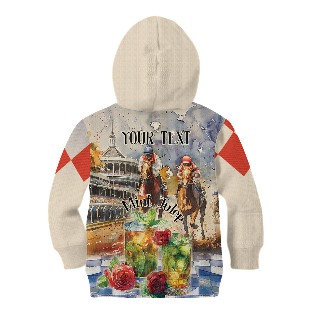 Personalized Kentucky Horse Race Kid Hoodie With Mint Julep Cocktail - Wonder Print Shop