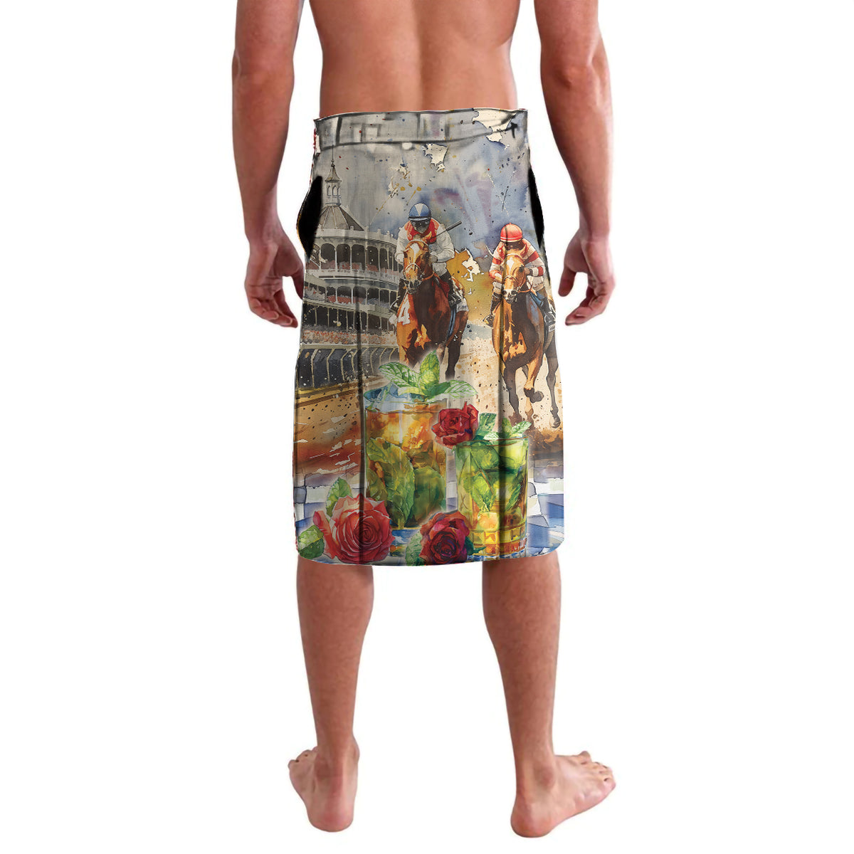 Personalized Kentucky Horse Race Lavalava With Mint Julep Cocktail - Wonder Print Shop