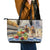 Personalized Kentucky Horse Race Leather Tote Bag With Mint Julep Cocktail - Wonder Print Shop