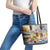 Personalized Kentucky Horse Race Leather Tote Bag With Mint Julep Cocktail - Wonder Print Shop