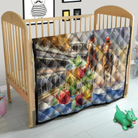 Personalized Kentucky Horse Race Quilt With Mint Julep Cocktail - Wonder Print Shop