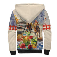 Personalized Kentucky Horse Race Sherpa Hoodie With Mint Julep Cocktail - Wonder Print Shop
