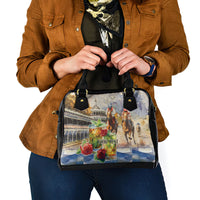 Personalized Kentucky Horse Race Shoulder Handbag With Mint Julep Cocktail