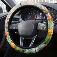 Kentucky Horse Race Steering Wheel Cover With Mint Julep Cocktail - Wonder Print Shop