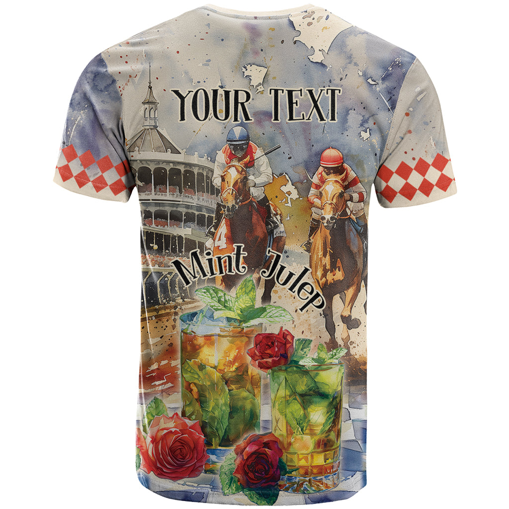 Personalized Kentucky Horse Race T Shirt With Mint Julep Cocktail - Wonder Print Shop