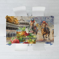 Personalized Kentucky Horse Race Tablecloth With Mint Julep Cocktail - Wonder Print Shop