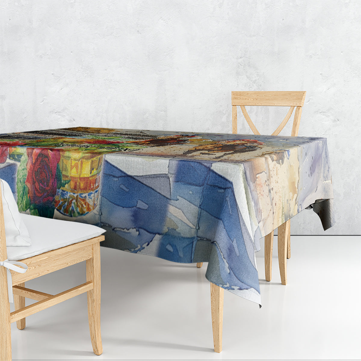 Personalized Kentucky Horse Race Tablecloth With Mint Julep Cocktail - Wonder Print Shop