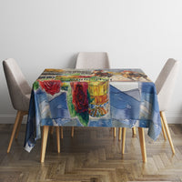 Personalized Kentucky Horse Race Tablecloth With Mint Julep Cocktail - Wonder Print Shop