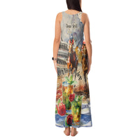 Personalized Kentucky Horse Race Tank Maxi Dress With Mint Julep Cocktail - Wonder Print Shop