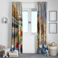 Personalized Kentucky Horse Race Window Curtain With Mint Julep Cocktail - Wonder Print Shop