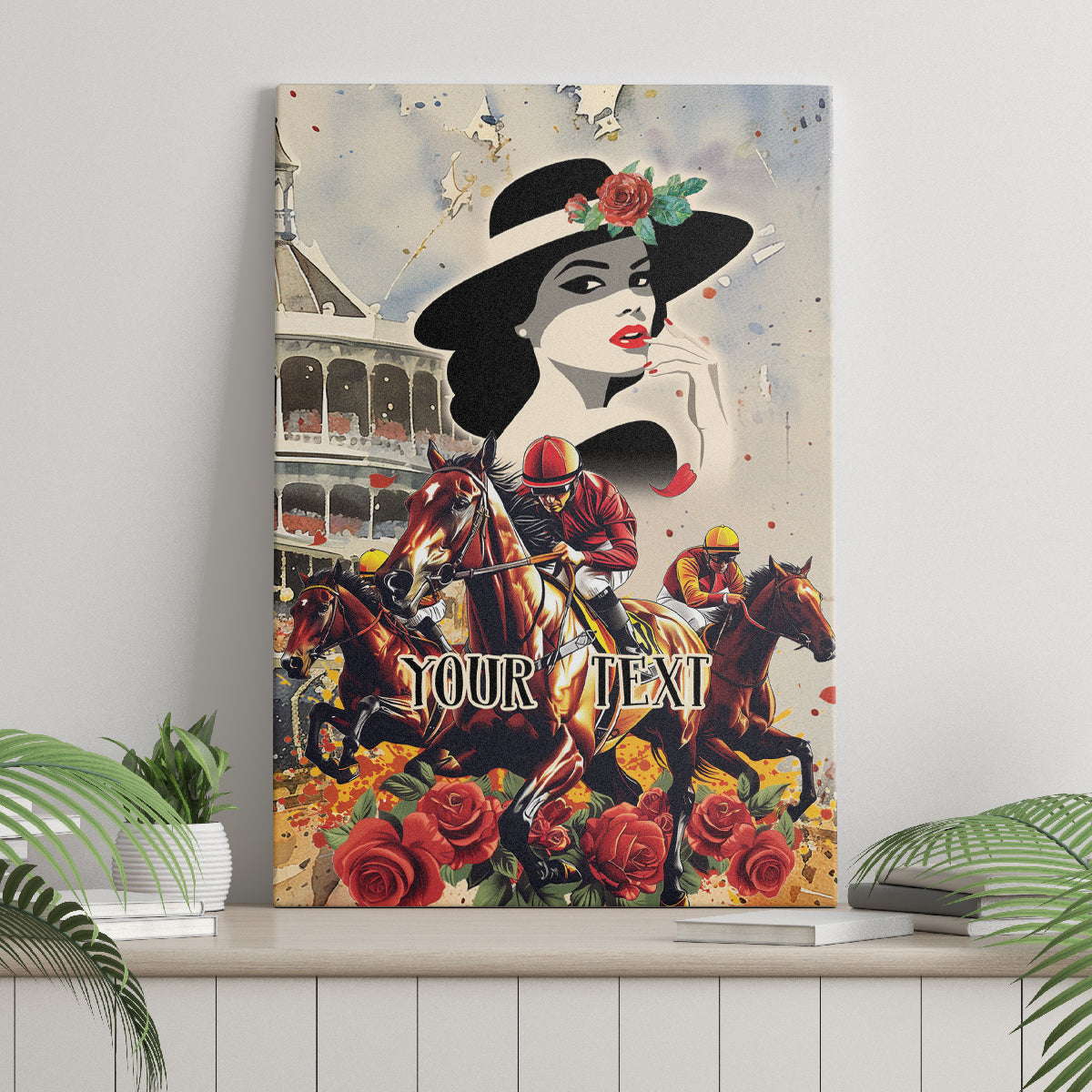 Personalized Kentucky Ladies Canvas Wall Art The Run For The Roses Derby LT9 - Wonder Print Shop