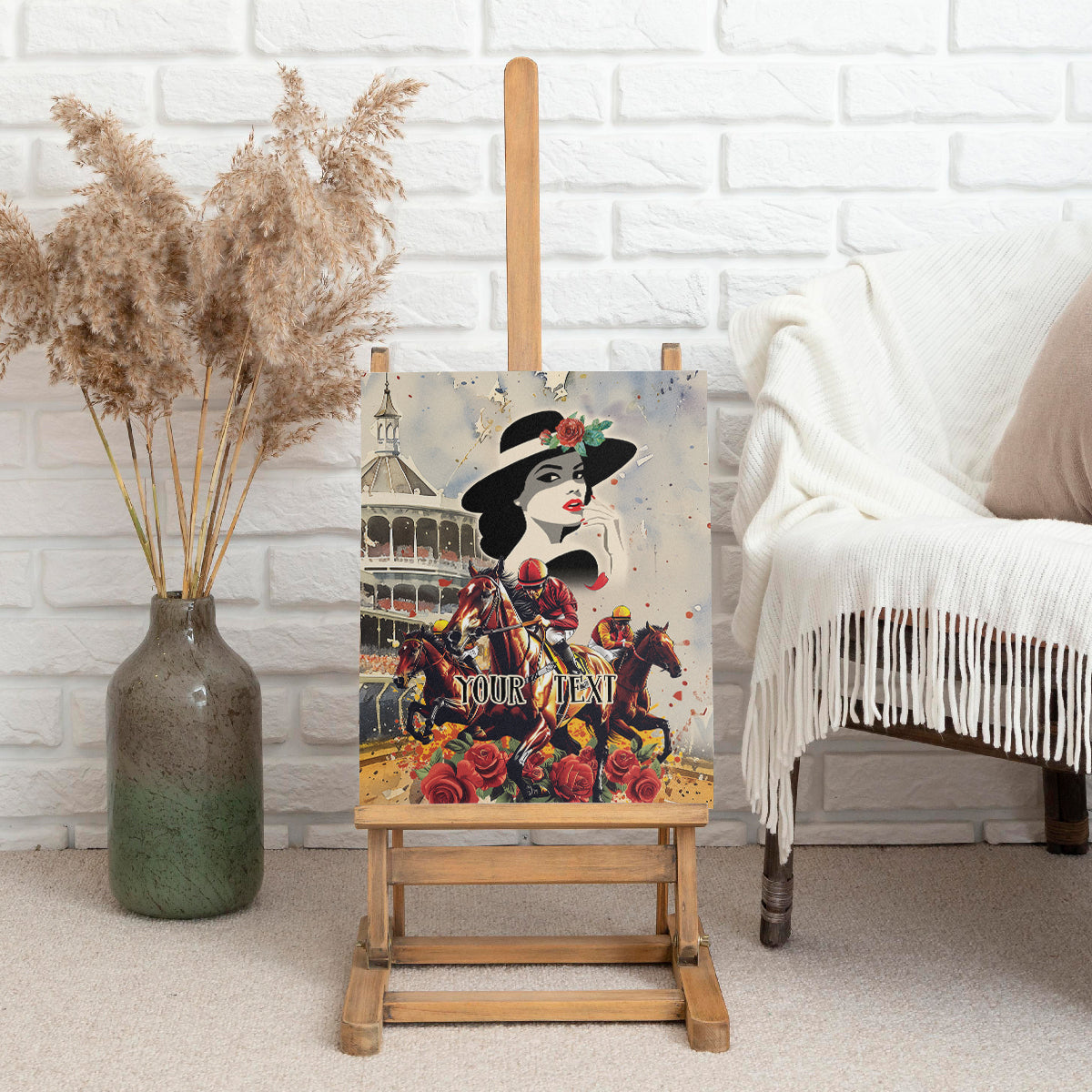 Personalized Kentucky Ladies Canvas Wall Art The Run For The Roses Derby LT9 - Wonder Print Shop