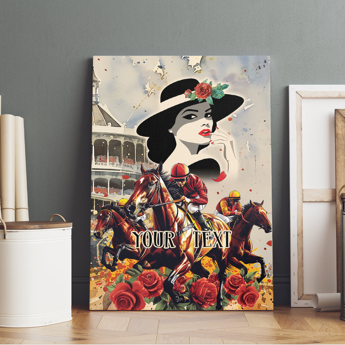 Personalized Kentucky Ladies Canvas Wall Art The Run For The Roses Derby LT9 - Wonder Print Shop