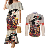 Personalized Kentucky Ladies Couples Matching Mermaid Dress and Long Sleeve Button Shirt The Run For The Roses Derby