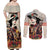 Personalized Kentucky Ladies Couples Matching Off Shoulder Maxi Dress and Long Sleeve Button Shirt The Run For The Roses Derby LT9 - Wonder Print Shop